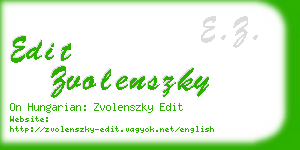 edit zvolenszky business card